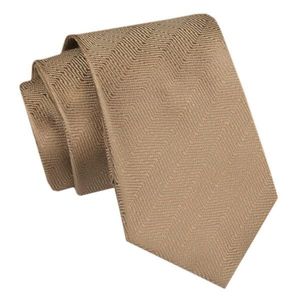 Jednobarevná béžová pánská kravata obraz