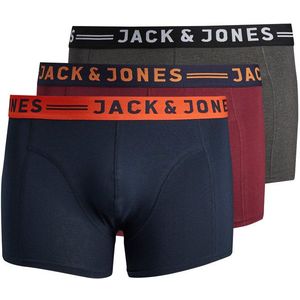 Jack&Jones PLUS 3 PACK - pánské boxerky JACLICHFIELD 12147592 Burgundy 4XL obraz
