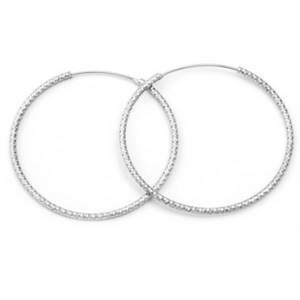Beneto Luxusní kruhové stříbrné náušnice AGUC787/N 5, 5 cm obraz