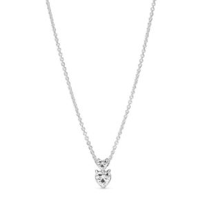 Pandora Něžný stříbrný náhrdelník Dvojité srdce Timeless 391229C01-45 obraz