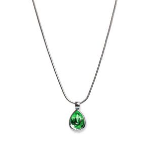 Oliver Weber Slušivý náhrdelník se zeleným krystalem Swarovski 11022 214 obraz