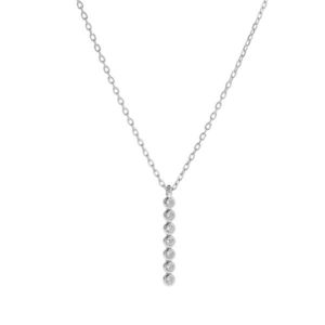 AGAIN Jewelry Elegantní stříbrný náhrdelník se zirkony AJNA0008 (řetízek, přívěsek) obraz