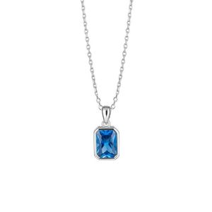 Preciosa Půvabný náhrdelník s modrým kubickým zirkonem Preciosa Blueberry Candy 5404 68 obraz