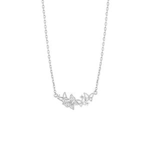 Preciosa Něžný stříbrný náhrdelník s motýlky Butterfly Waltz Candy 5398 00 obraz
