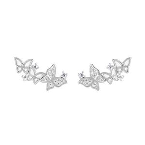 Preciosa Podélné stříbrné náušnice s motýlky Butterfly Waltz Candy 5399 00 obraz