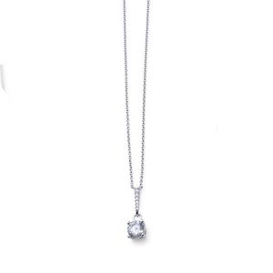 Oliver Weber Slušivý stříbrný náhrdelník se zirkony Slim 61285 (řetízek, přívěsek) obraz
