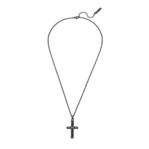 Police Nadčasový černý náhrdelník s křížkem Crossed PEAGN0032403 obraz