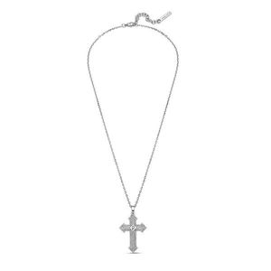 Police Pánský ocelový náhrdelník Kříž s krystaly Stoneset PEAGN0036501 obraz
