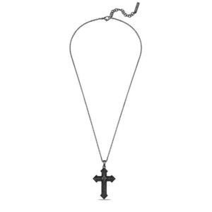 Police Pánský ocelový náhrdelník Kříž s krystaly Stoneset PEAGN0036502 obraz