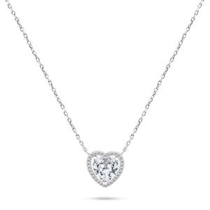 Brilio Silver Oslnivý stříbrný náhrdelník se třpytivým srdíčkem NCL70W obraz