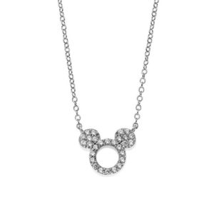 Disney Třpytivý stříbrný náhrdelník Mickey Mouse N901464RZWL-18 obraz