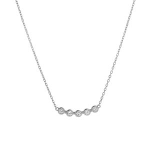 AGAIN Jewelry Blyštivý stříbrný náhrdelník s kubickými zirkony AJNA0014 obraz