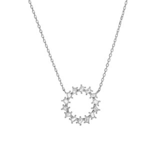 AGAIN Jewelry Třpytivý stříbrný náhrdelník se zirkony AJNA0022 obraz