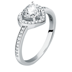 Morellato Třpytivý stříbrný prsten Srdce Tesori SAVB140 52 mm obraz