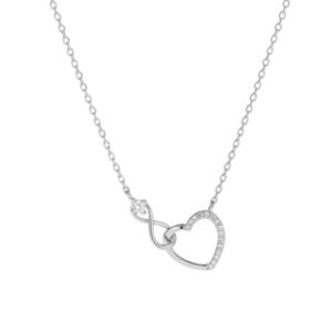 AGAIN Jewelry Romantický stříbrný náhrdelník Infinity Love AJNA0011 obraz