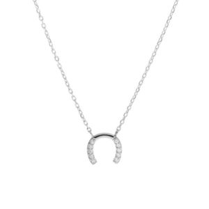 AGAIN Jewelry Třpytivý stříbrný náhrdelník Podkova AJNA0021 obraz