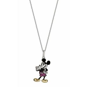 Disney Slušivý stříbrný náhrdelník Mickey Mouse CS00039HZML-P.CS (řetízek, přívěsek) obraz