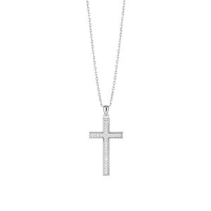 Preciosa Stříbrný náhrdelník s kubickou zirkonií Preciosa Cross Candy 5407 00 obraz