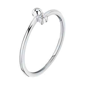 La Petite Story Minimalistický stříbrný prsten se zirkonem Silver LPS03AWV070 58 mm obraz