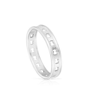 Tous Slušivý stříbrný prsten s medvídky 100371431 50 mm obraz