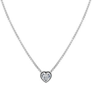 Brilio Silver Půvabný stříbrný náhrdelník Srdce NCL26W (řetízek, přívěsek) obraz
