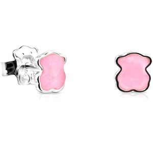Tous Stříbrné medvídkové náušnice s růžovým křemenem Icon Color 815433610 obraz