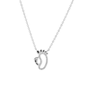 AGAIN Jewelry Stříbrný náhrdelník Nožičky AJNA0007 (řetízek, přívěsek) obraz