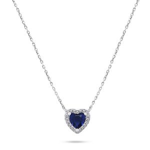 Brilio Silver Půvabný stříbrný náhrdelník Srdce se zirkony NCL101WB obraz