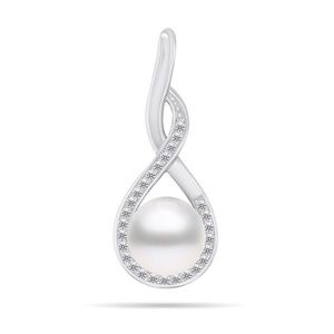 Brilio Silver Elegantní stříbrný přívěsek s pravou perlou a zirkony PT123W obraz