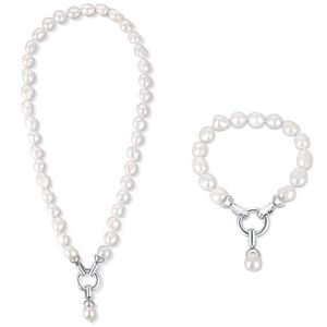 JwL Luxury Pearls Zvýhodněná perlová souprava šperků JL0559 a JL0560 (náramek, náhrdelník) obraz