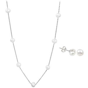 JwL Luxury Pearls Zvýhodněná perlová souprava šperků JL0026 a JL0355 (náhrdelník, náušnice) obraz
