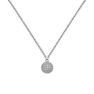 Daniel Wellington Stylový ocelový náhrdelník se třpytivou kuličkou Pavé DW00400655 obraz