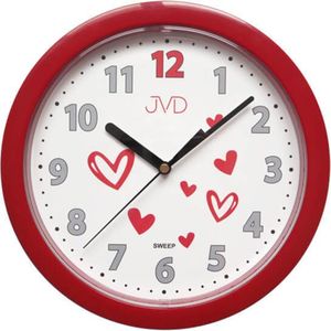 JVD Dětské nástěnné hodiny s tichým chodem HP612.D Red obraz