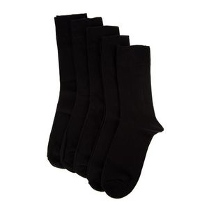 Trendyol Pánské Černé 5-Balení Bavlněné Rovné Socket-Dlouhé Ponožky obraz