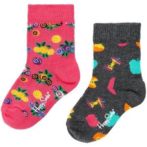 Happy Socks 2 balení ponožek s jablky a květinami obraz