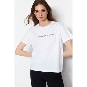 Dámské tričko Trendyol Printed Semi-Fitted Knitted obraz