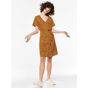 Oranžové šaty s leopardím vzorem M&Co obraz