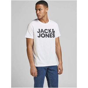 Bílé tričko Jack & Jones Corp - Pánské obraz