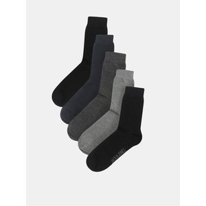 Jack & Jones Sada pěti párů pánských ponožek v černé, tmavě modré a šedé barv - Pánské obraz