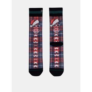 Modro-červené pánské ponožky s vánočním motivem XPOOOS obraz