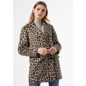 Světle hnědý kabát s leopardím vzorem Dorothy Perkins obraz