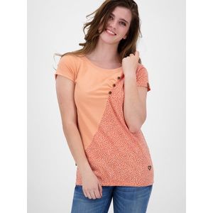 Oranžové dámské puntíkované tričko Alife and Kickin obraz