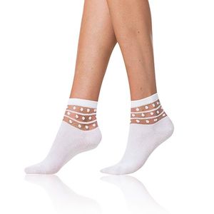 Bílé dámské ponožky s ozdobným detailem Bellinda TRENDY COTTON SOCKS obraz