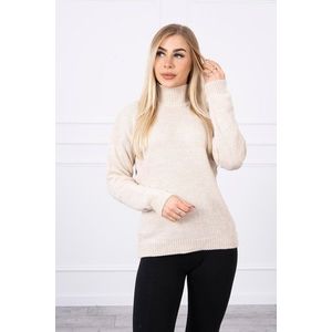 Béžový svetr s vysokým výstřihem obraz