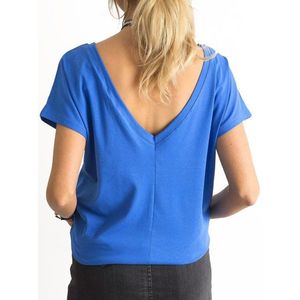 Tričko s výstřihem na zádech v modré barvě obraz