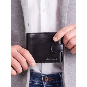 Pánská horizontální černá kožená peněženka obraz