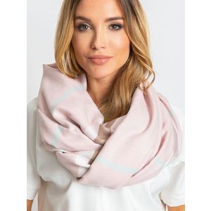 Světle růžový šátek s třásněmi obraz