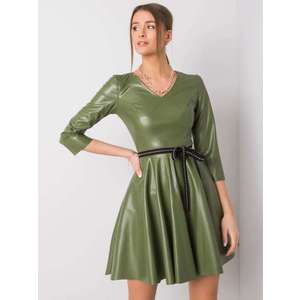 Zelené šaty z ekologické kůže obraz
