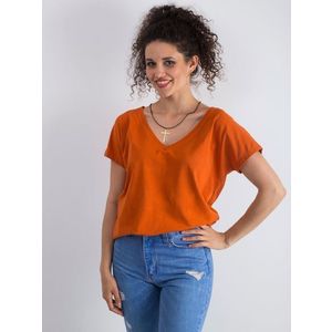 Tmavě oranžové tričko od Emory obraz