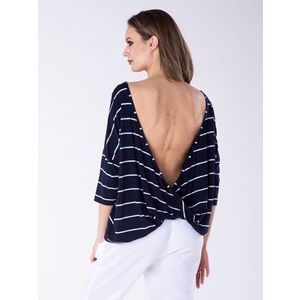 Look Made With Love Woman's Blouse 311 Paris Navy Blue/White obraz